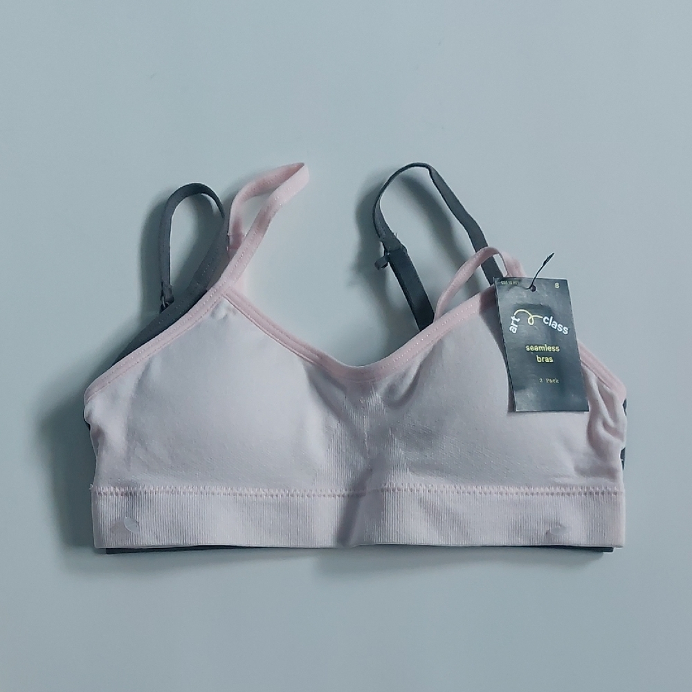 Art Class Pink and Gray Seamless Bra‎ Girls Size S